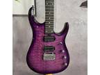 Quilted Maple Top ST Electric Guitar Purple Solid Body Maple Neck HH Pickups