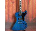 Handmade Blue Quilted Maple Top Electric Guitar HPL Fretboard Set in Joint