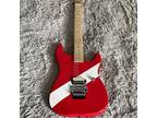 Custom Red ST Electric Guitar Solid Body Maple Fretboard FR Bridge Open Pickups