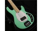 Custom 4-strings Electric Bass Guitar Ray Mint Green Maple Fretboard H-pickups