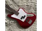 Red Solid Body Electric Bass Guitar Basswood Body Rosewood Fretboard Maple Neck