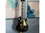 Black LP Electric Guitar Solid Body HH Pickups Black Fretboard Mahogany Body