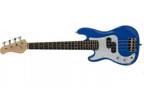 Electric Bass Guitar Left Handed 36 Inch Solid Body Phoenix Maple Rosewood Blue