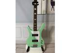 MI5 4 String Electric Guitar Green Body Bound Rosewood Fretboard Chrome Part