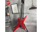 BC Special Shape Red Solid Body Electric Bass Guitar Basswood Body 4 Strings
