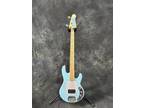 Electric Bass Guitar 4 String Maple Fretboard White Pickguard Chrome Parts