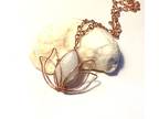 Copper Moonstone Lotus Pendant