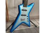 Blue 4 String Solid Body Finish Electric Bass Guitar Basswood Body Maple Neck