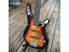 Full-Size Sunburst 5 String Bass Guitar 24-Frets with Gig Bag and Accessories