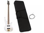 Jackson JS Series Spectra Bass JS3 4-String Electric Bass Guitar (Snow White) Bu