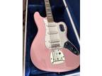 Squier Classic Vibe Bass VI Shell Pink Matching Headcap Fender w/ Gator Case