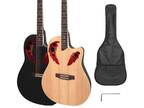 Glarry 41" Cutaway 6 Strings Round Back Spruce Top Material Acoustic Guitar