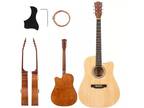 Glarry 41" Adult Cutaway Folk Acoustic Guitar WIth Bag School Band Student Gift