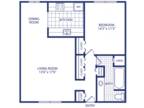 Huntington Club Apartments - One Bedroom (A, B, C)