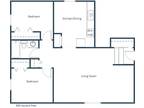 Amberwood Court Apartment Community - Oakview Townhomes - Plan 21A