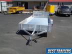 aluma 8114 SR 7 x 14 double atv trailer side load utv aluminum utility w sides