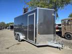 2024 E-Z Hauler 7x16 tandem axle cargo enclosed aluminum trailer